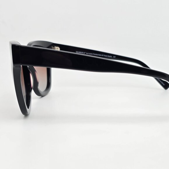 William Rast WR003P 01F Black Frame Polarized Brown Gradient Lens Sunglasses main image 8